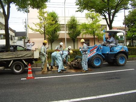 昭和区　道路上での合同防災訓練　002