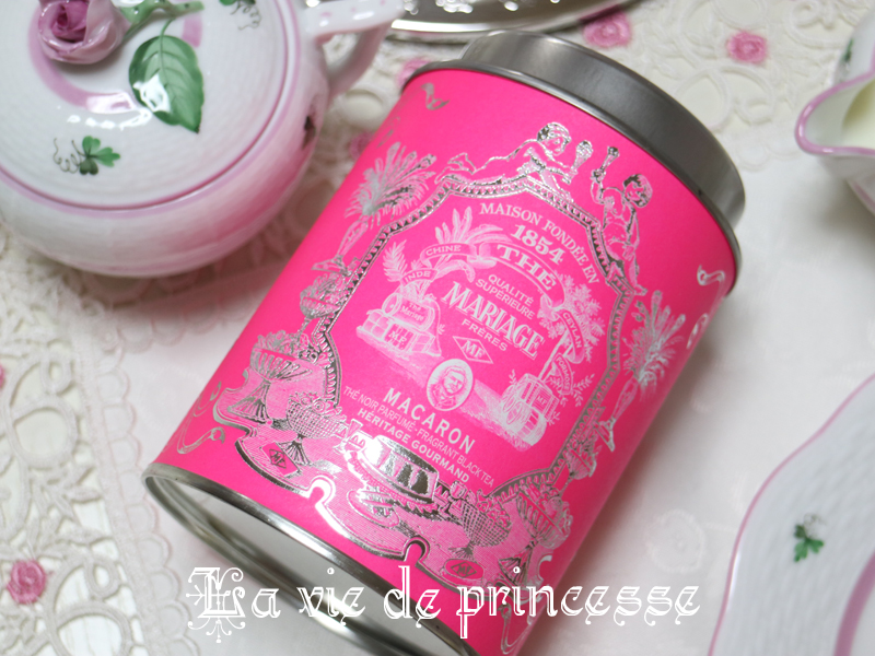 MARIAGE FRÈRES マリアージュフレールで買ったもの♪☆可愛いお菓子が描かれた紅茶 エリタージュ グルモン  マカロン♪先日のティータイムの紅茶♪・＊: ＊・*☆ La vie de princesse ☆*・＊