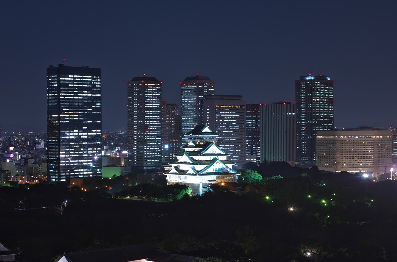 大阪歴史博物館 大阪城夜景